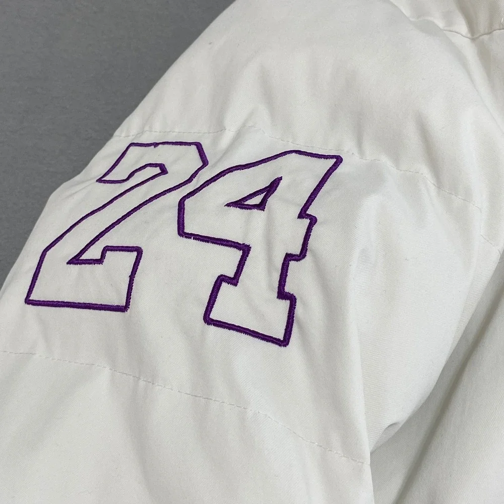 Skate Park Los Angeles Black Mamba Puffer Varsity Jacket White Purple Mens Large